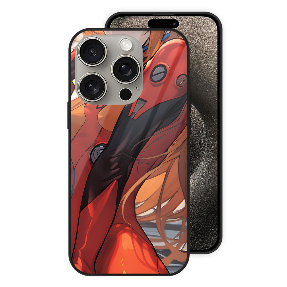 （画像用） EVA 新世紀エヴァンゲリオン 【iPhone15Pro対応】スマホケース 耐衝撃＆黄変防止 背面ガラス