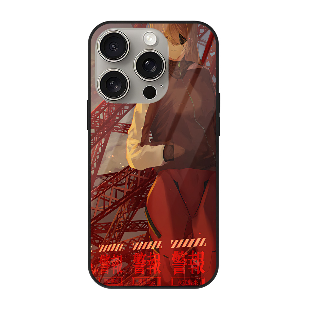 （画像用） EVA 新世紀エヴァンゲリオン 【iPhone15Pro対応】スマホケース 耐衝撃＆黄変防止 背面ガラス
