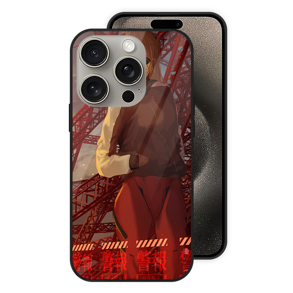（画像用） EVA 新世紀エヴァンゲリオン 【iPhone15Pro対応】スマホケース 耐衝撃＆黄変防止 背面ガラス