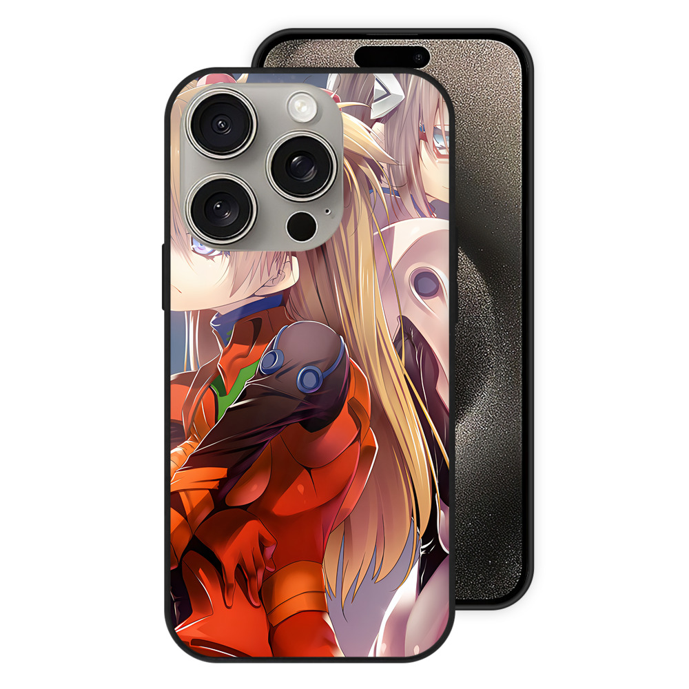 （画像用） EVA 新世紀エヴァンゲリオン 【iPhone15Pro対応】スマホケース 耐衝撃＆黄変防止 背面ガラス