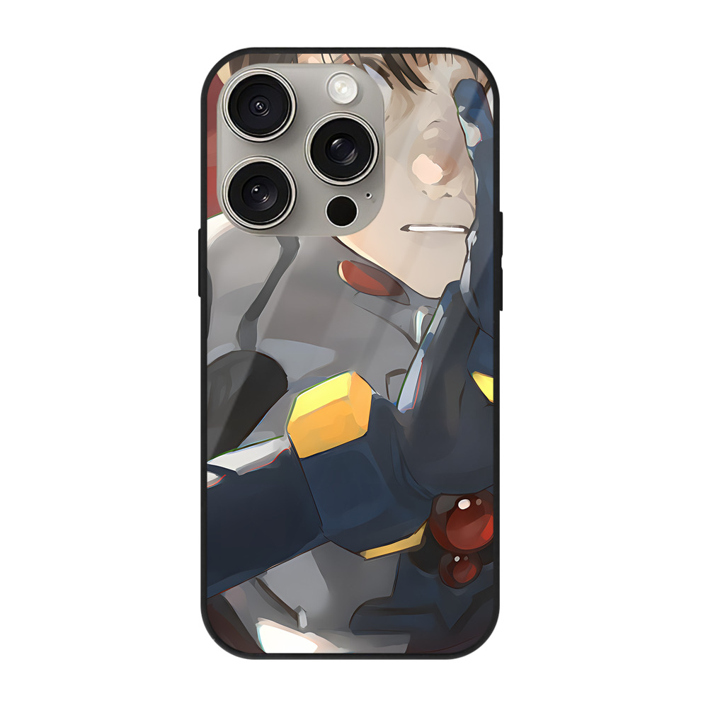 （画像用） EVA 新世紀エヴァンゲリオン 【iPhone15Pro対応】スマホケース 耐衝撃＆黄変防止 背面ガラス