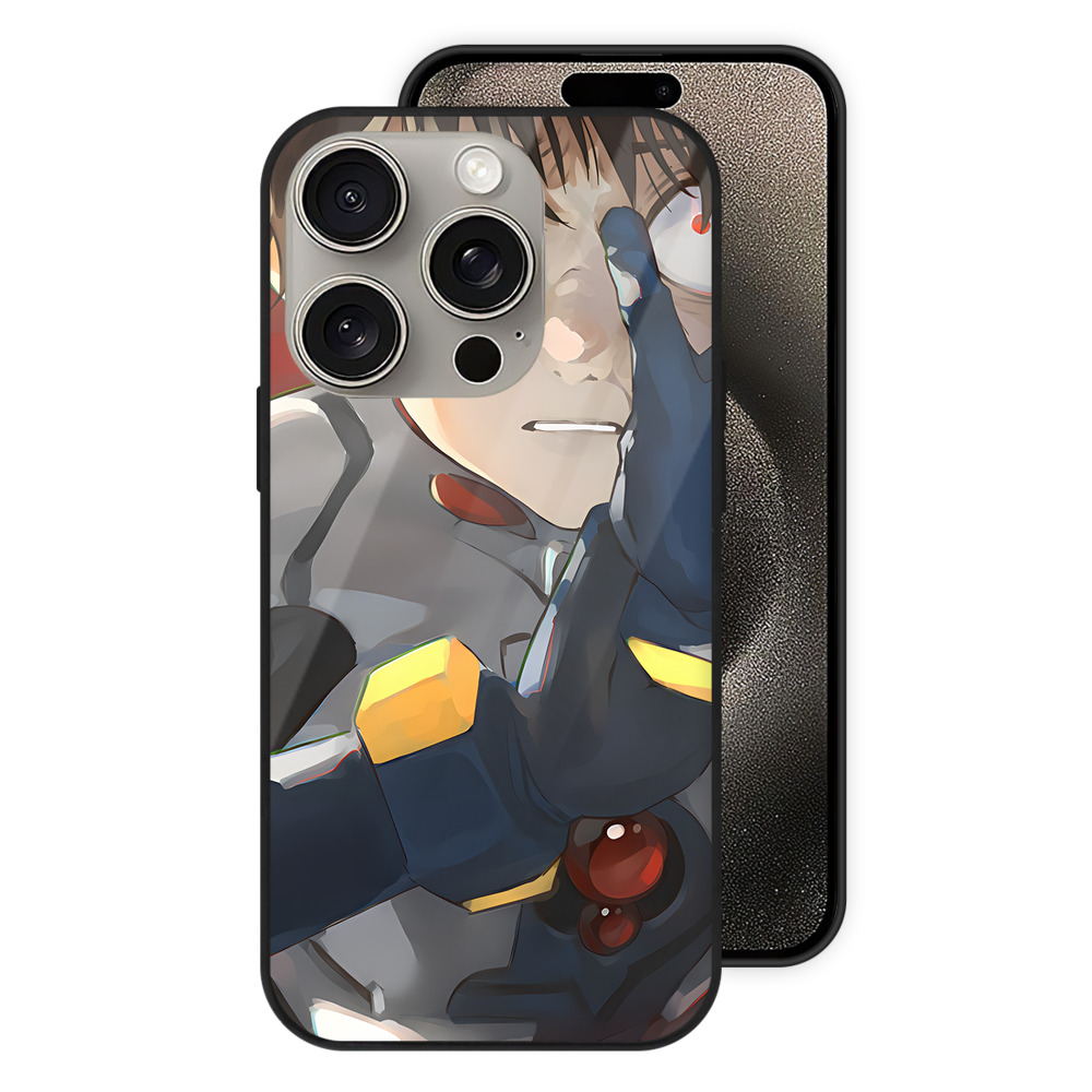 （画像用） EVA 新世紀エヴァンゲリオン 【iPhone15Pro対応】スマホケース 耐衝撃＆黄変防止 背面ガラス
