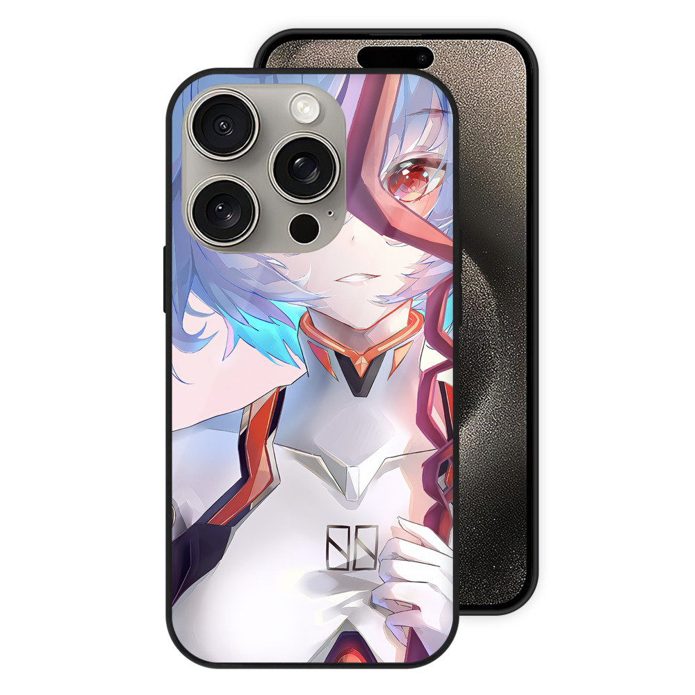 （画像用） EVA 新世紀エヴァンゲリオン 【iPhone15Pro対応】スマホケース 耐衝撃＆黄変防止 背面ガラス