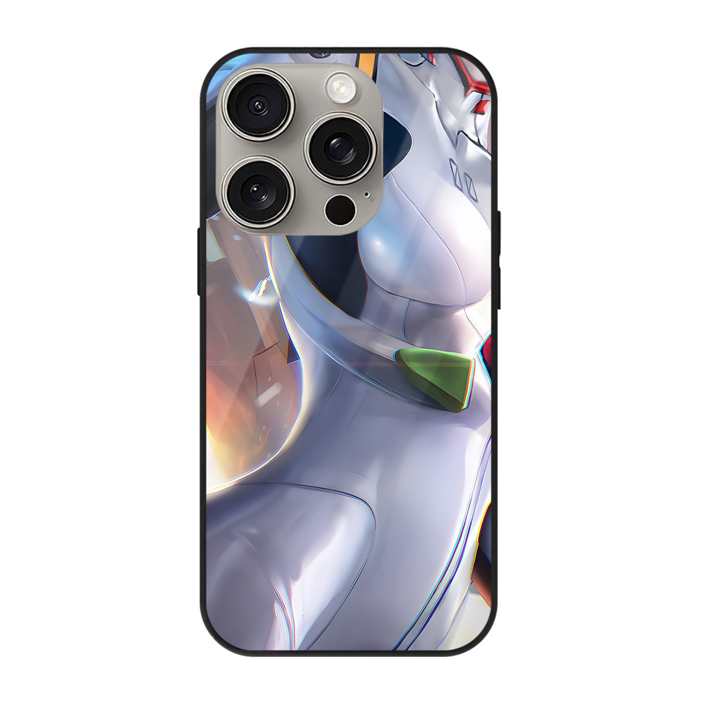 （画像用） EVA 新世紀エヴァンゲリオン 【iPhone15Pro対応】スマホケース 耐衝撃＆黄変防止 背面ガラス