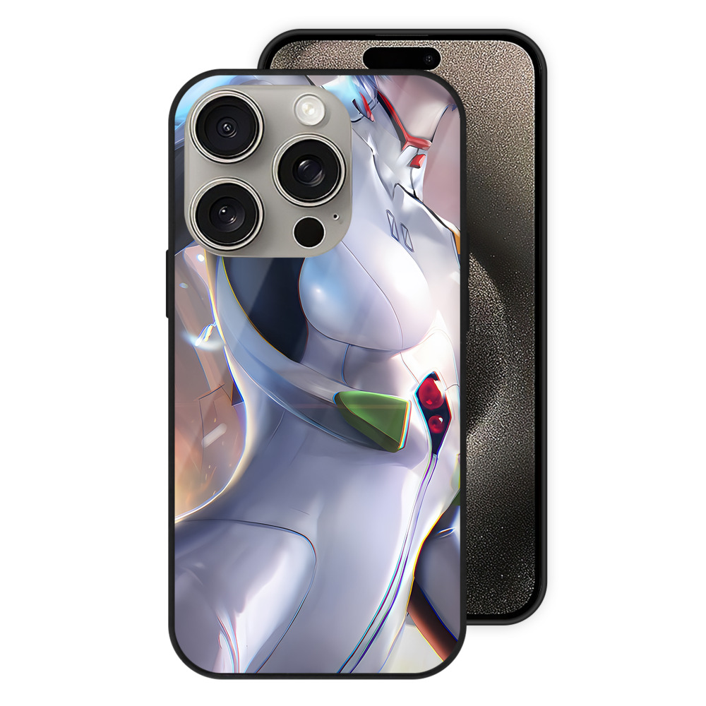 （画像用） EVA 新世紀エヴァンゲリオン 【iPhone15Pro対応】スマホケース 耐衝撃＆黄変防止 背面ガラス