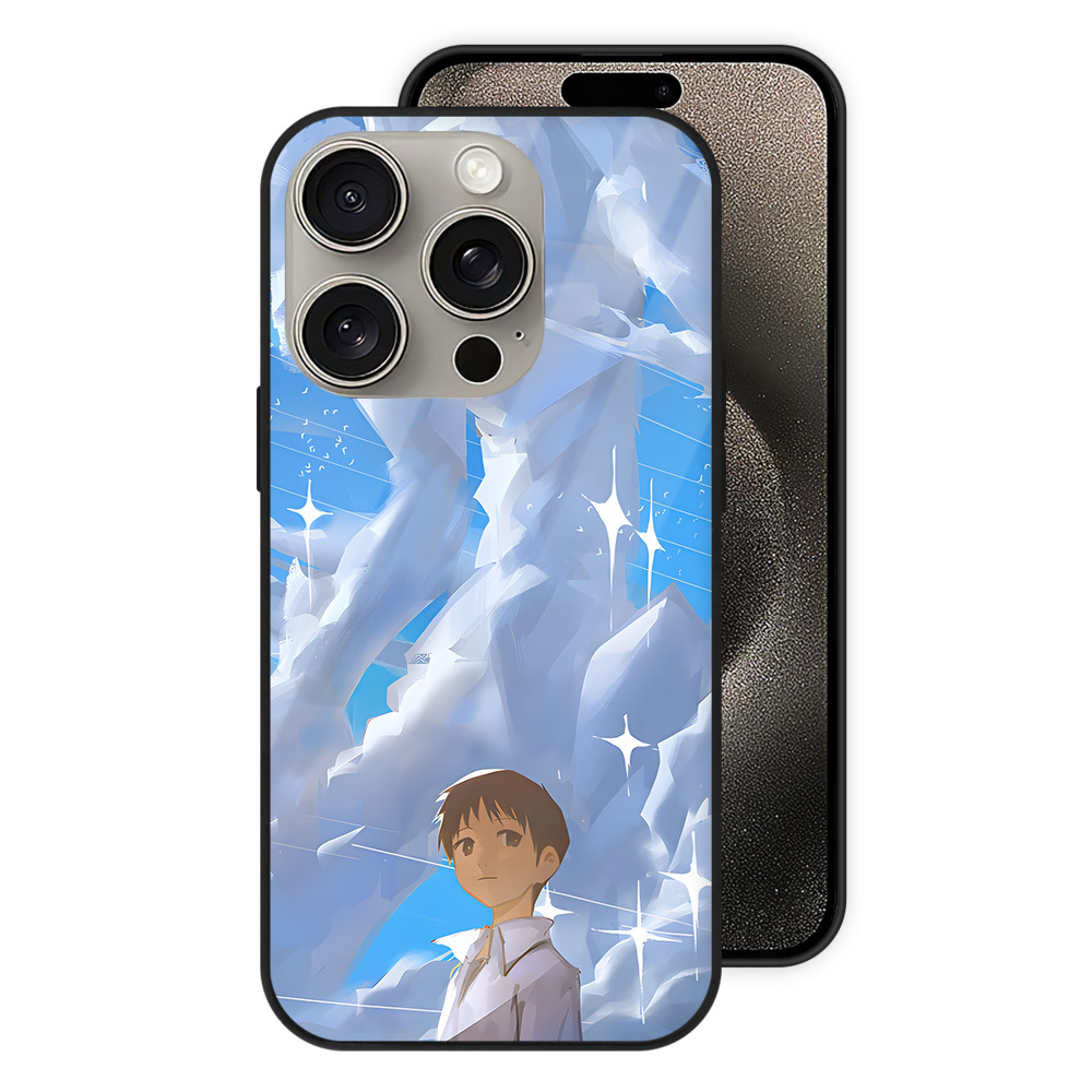 （画像用） EVA 新世紀エヴァンゲリオン 【iPhone15Pro対応】スマホケース 耐衝撃＆黄変防止 背面ガラス
