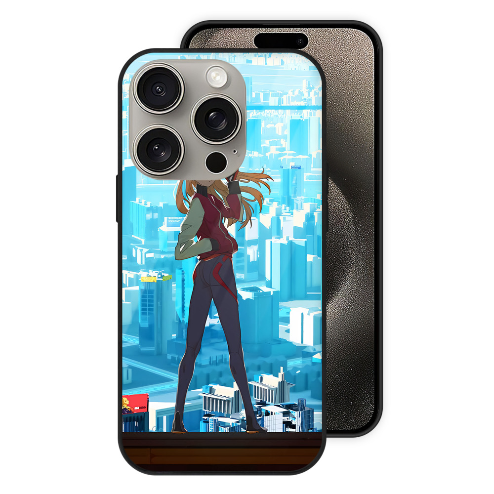 （画像用） EVA 新世紀エヴァンゲリオン 【iPhone15Pro対応】スマホケース 耐衝撃＆黄変防止 背面ガラス