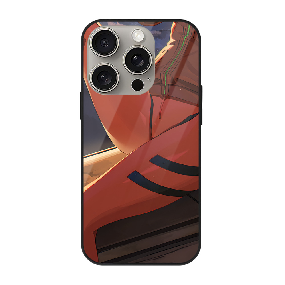 （画像用） EVA 新世紀エヴァンゲリオン 【iPhone15Pro対応】スマホケース 耐衝撃＆黄変防止 背面ガラス