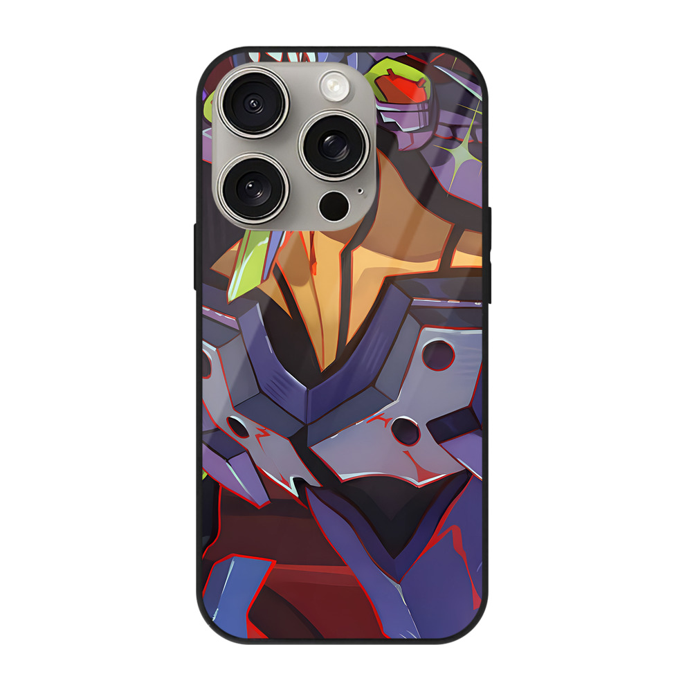 （画像用） EVA 新世紀エヴァンゲリオン 【iPhone15Pro対応】スマホケース 耐衝撃＆黄変防止 背面ガラス