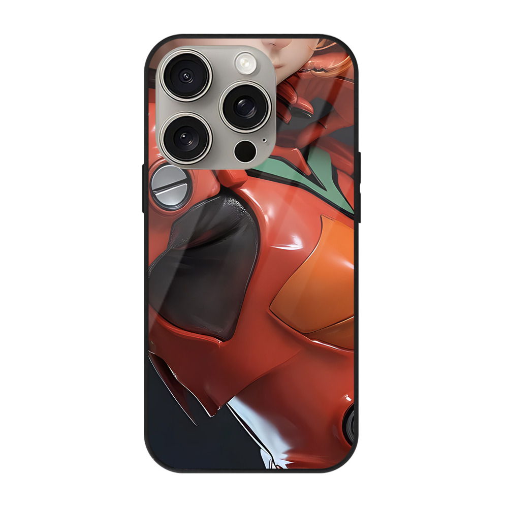 （画像用） EVA 新世紀エヴァンゲリオン 【iPhone15Pro対応】スマホケース 耐衝撃＆黄変防止 背面ガラス