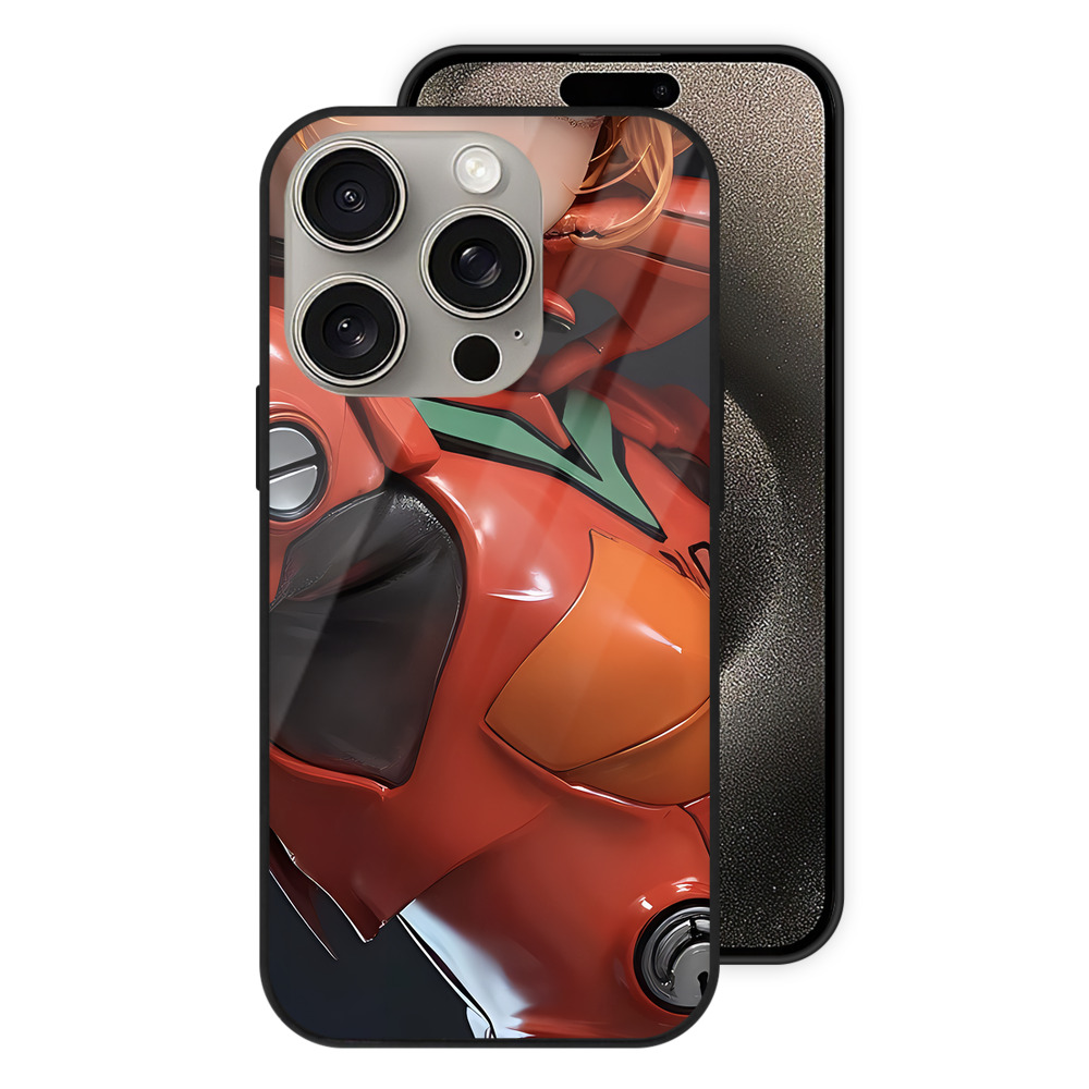 （画像用） EVA 新世紀エヴァンゲリオン 【iPhone15Pro対応】スマホケース 耐衝撃＆黄変防止 背面ガラス