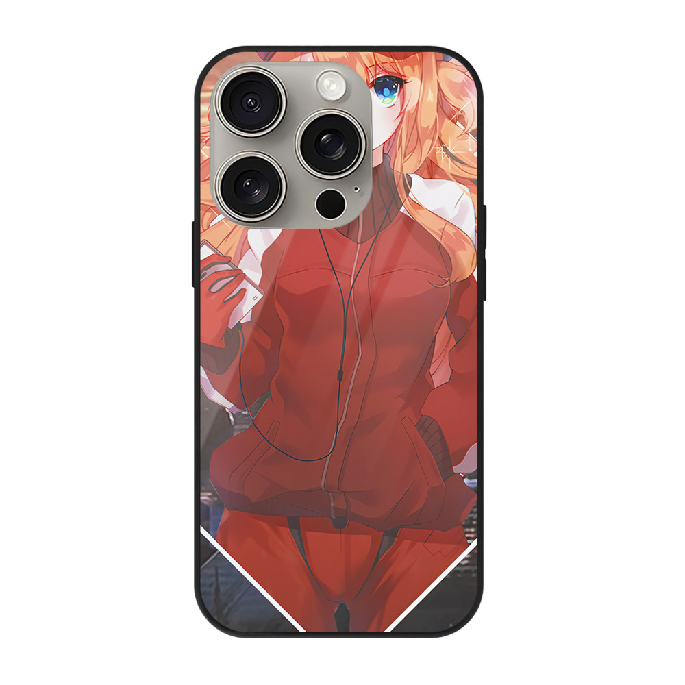 （画像用） EVA 新世紀エヴァンゲリオン 【iPhone15Pro対応】スマホケース 耐衝撃＆黄変防止 背面ガラス
