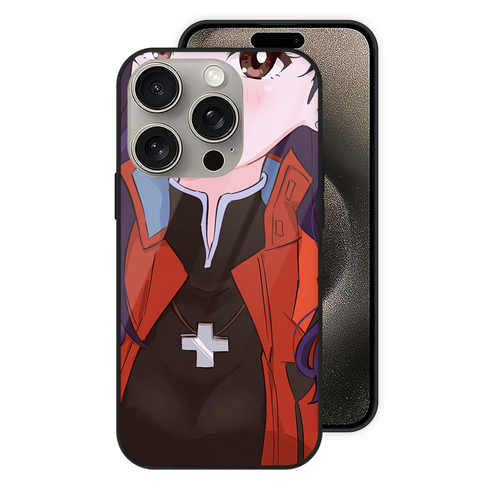 （画像用） EVA 新世紀エヴァンゲリオン 【iPhone15Pro対応】スマホケース 耐衝撃＆黄変防止 背面ガラス