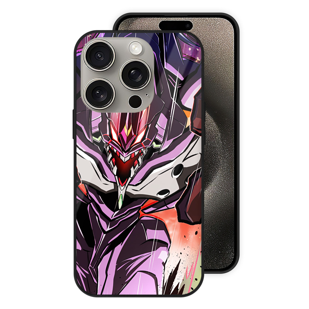 （画像用） EVA 新世紀エヴァンゲリオン 【iPhone15Pro対応】スマホケース 耐衝撃＆黄変防止 背面ガラス