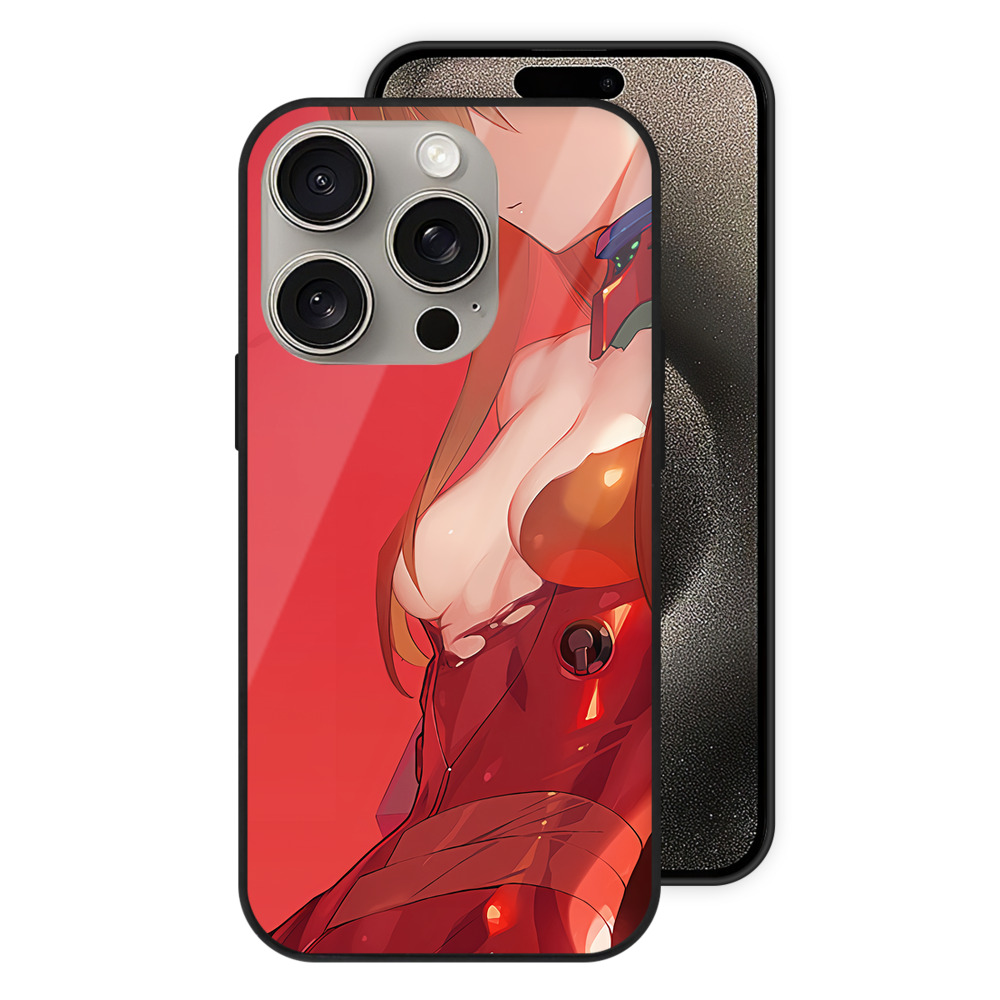 （画像用） EVA 新世紀エヴァンゲリオン 【iPhone15Pro対応】スマホケース 耐衝撃＆黄変防止 背面ガラス