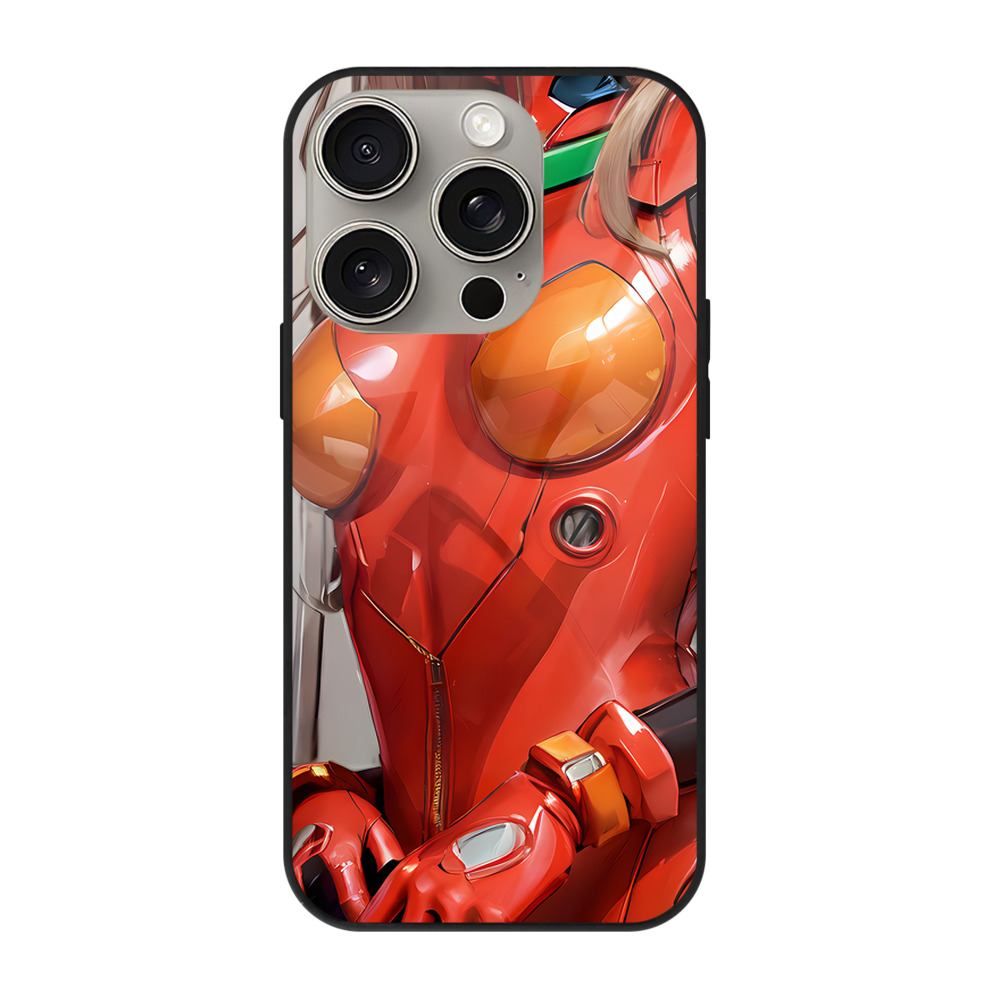 （画像用） EVA 新世紀エヴァンゲリオン 【iPhone15Pro対応】スマホケース 耐衝撃＆黄変防止 背面ガラス