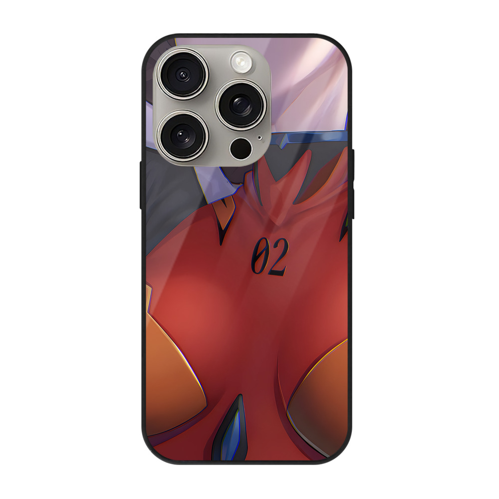 （画像用） EVA 新世紀エヴァンゲリオン 【iPhone15Pro対応】スマホケース 耐衝撃＆黄変防止 背面ガラス