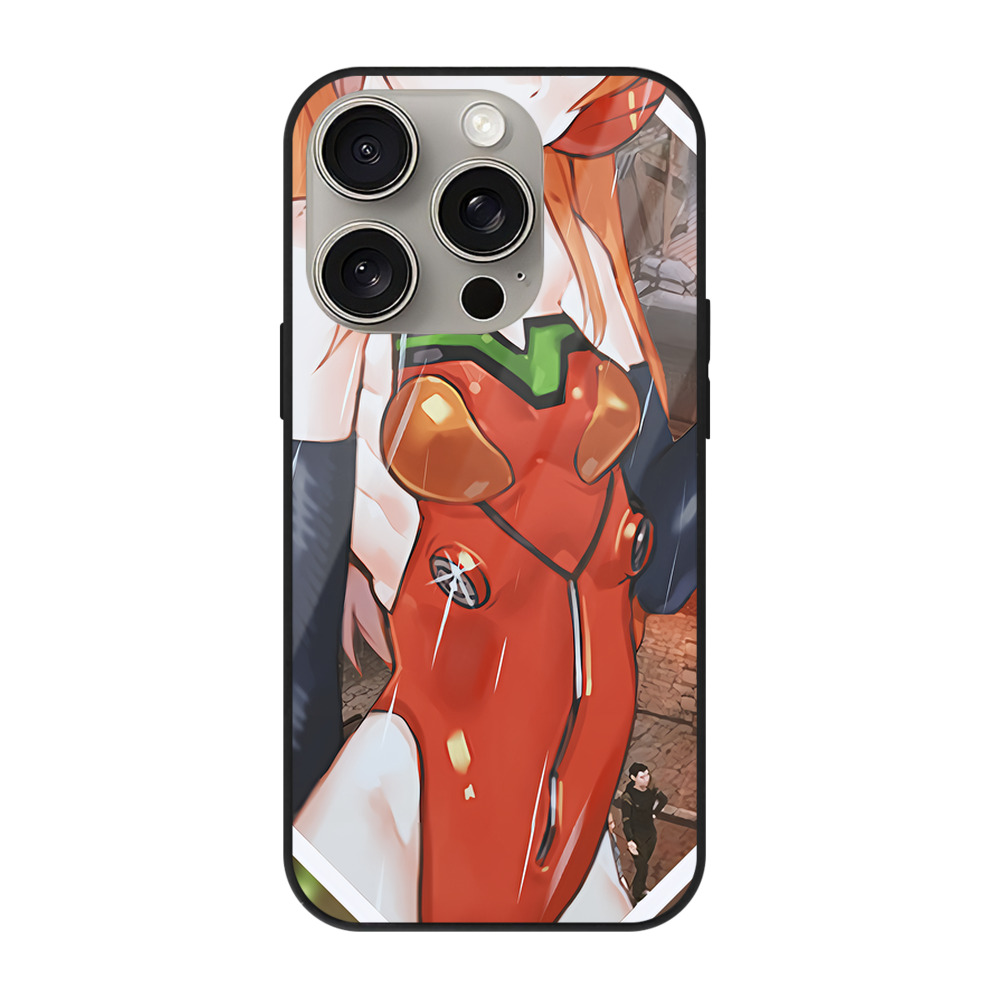 （画像用） EVA 新世紀エヴァンゲリオン 【iPhone15Pro対応】スマホケース 耐衝撃＆黄変防止 背面ガラス