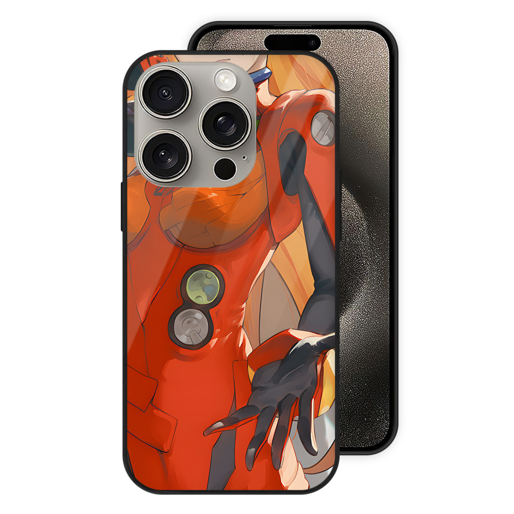 （画像用） EVA 新世紀エヴァンゲリオン 【iPhone15Pro対応】スマホケース 耐衝撃＆黄変防止 背面ガラス