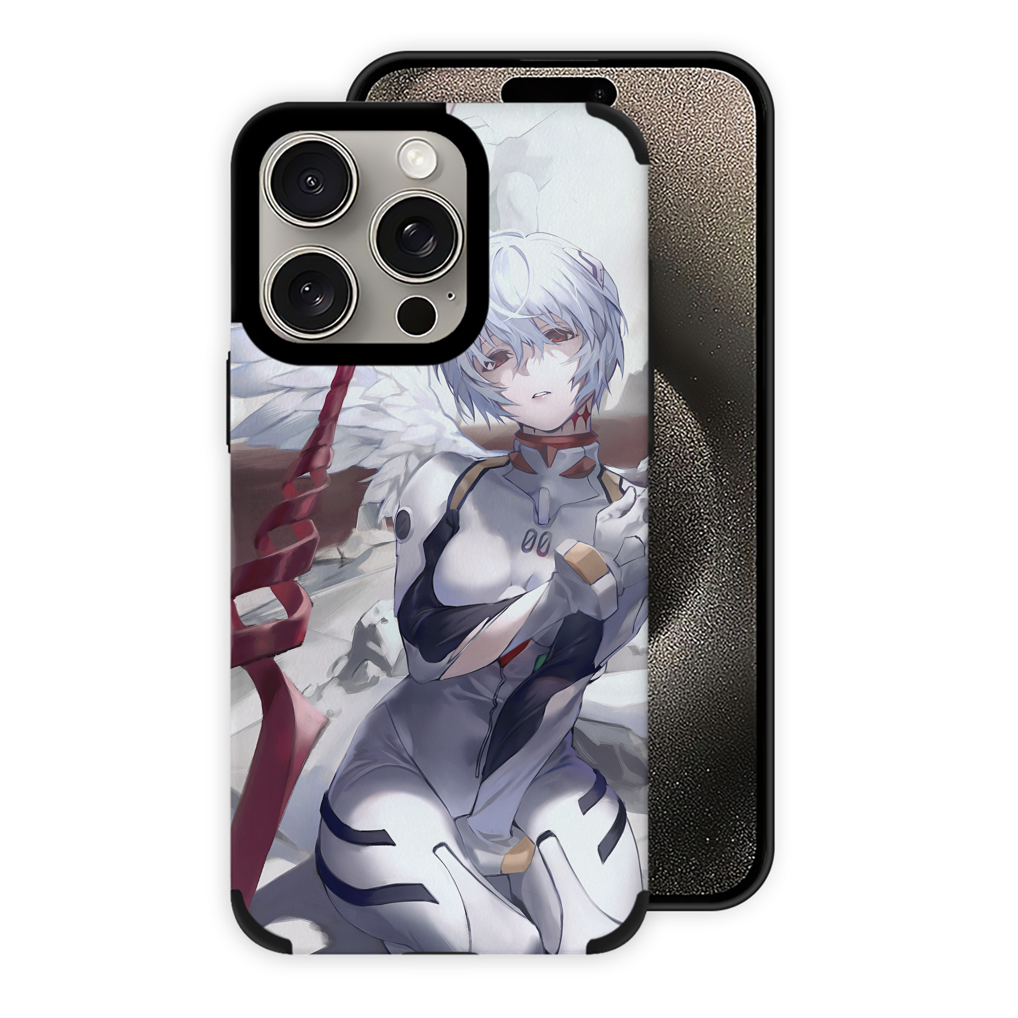 （画像用） EVA 新世紀エヴァンゲリオン 【iPhone15ProMax対応】 PUレザー スマホケース 耐衝撃＆黄変防止