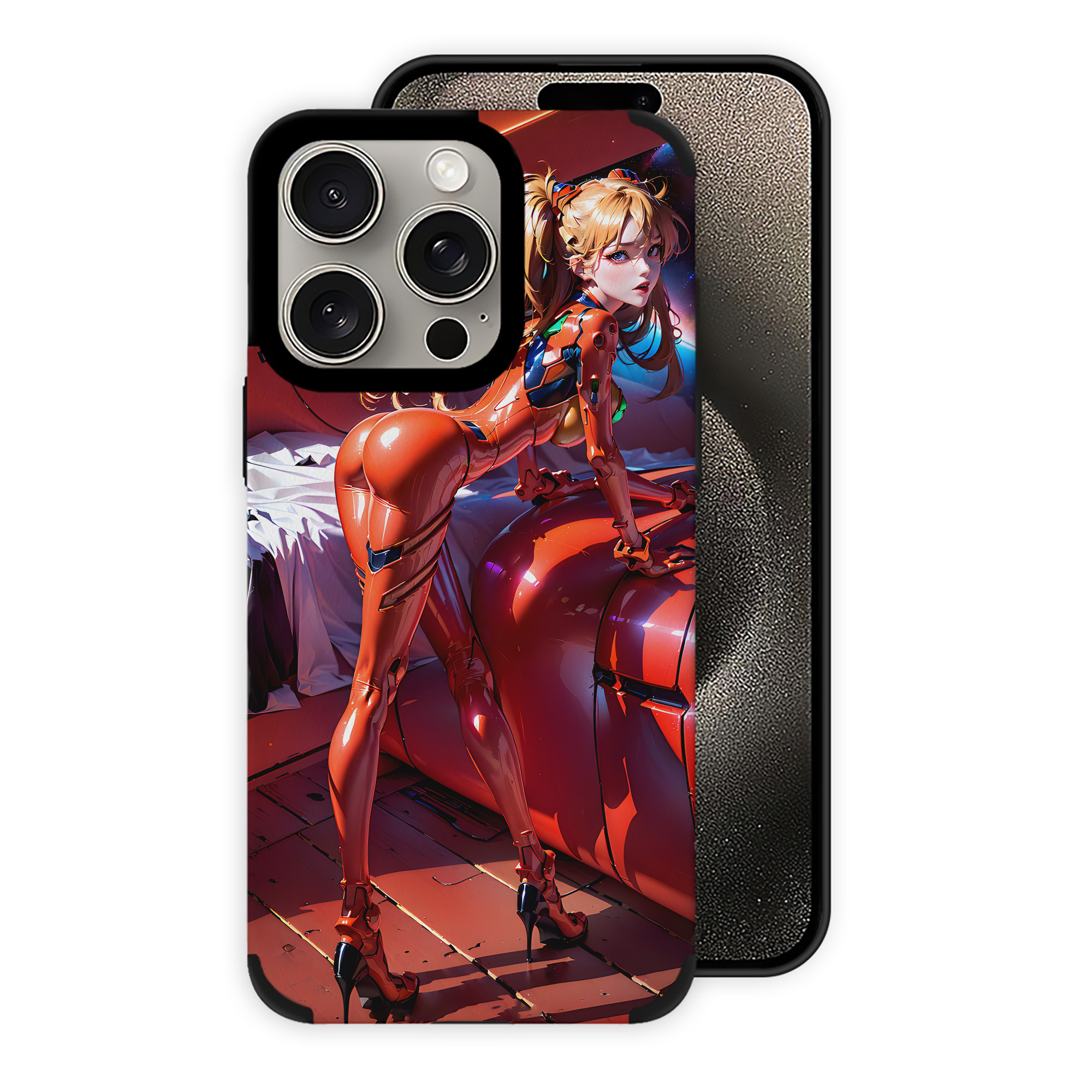（画像用） EVA 新世紀エヴァンゲリオン 【iPhone15ProMax対応】 PUレザー スマホケース 耐衝撃＆黄変防止