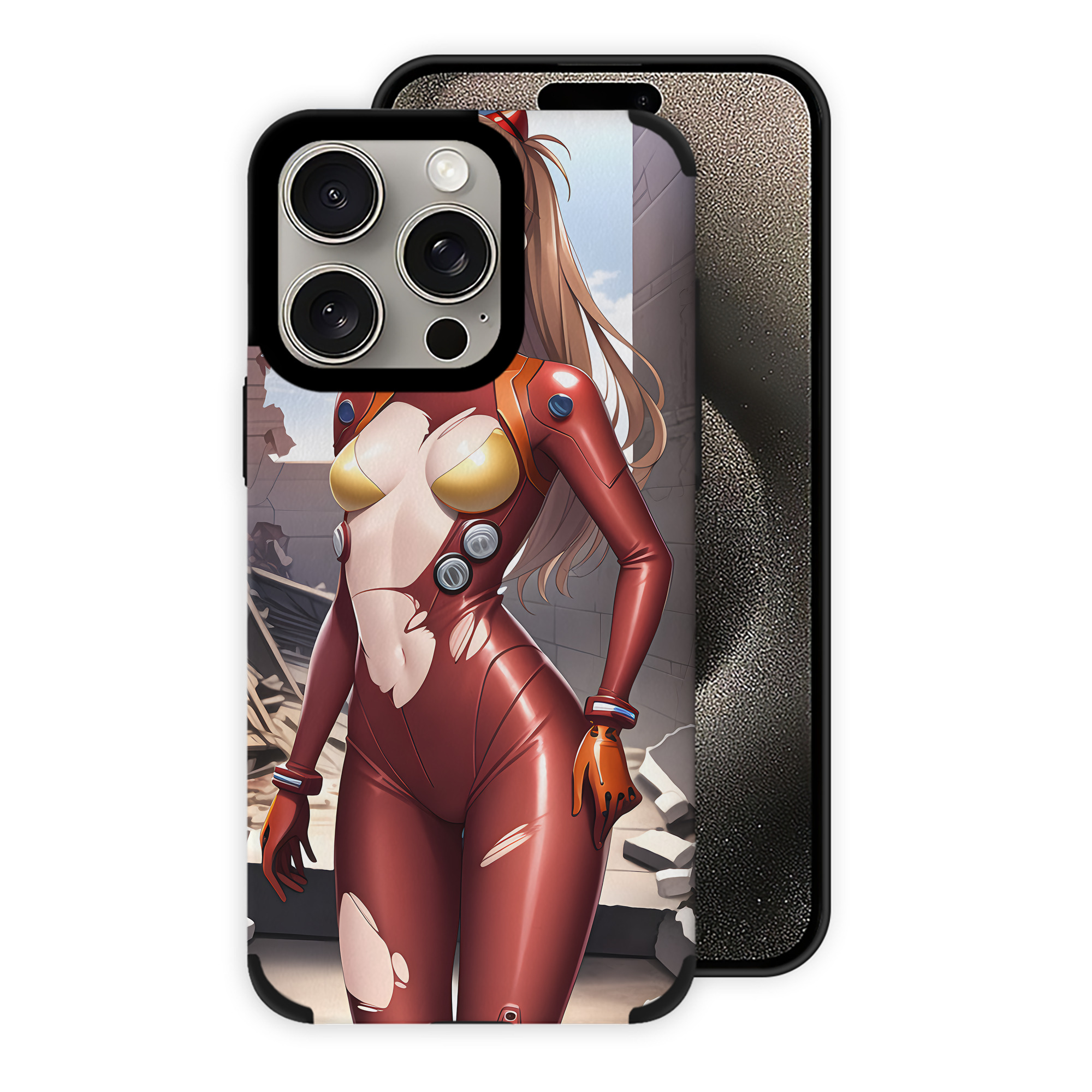 （画像用） EVA 新世紀エヴァンゲリオン 【iPhone15ProMax対応】 PUレザー スマホケース 耐衝撃＆黄変防止