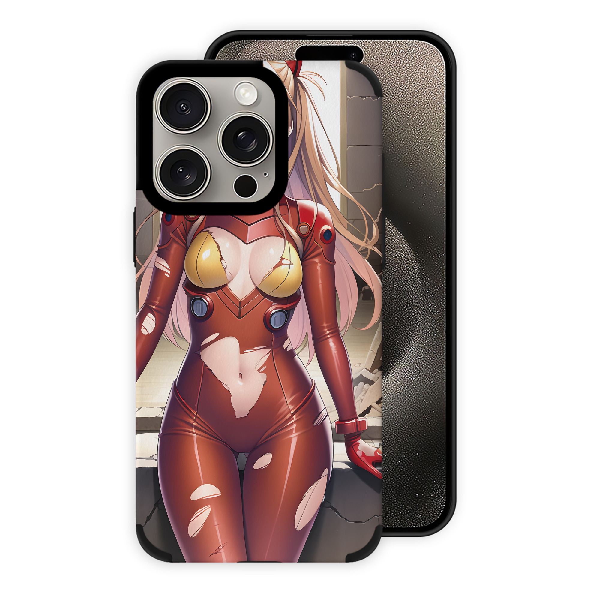 （画像用） EVA 新世紀エヴァンゲリオン 【iPhone15ProMax対応】 PUレザー スマホケース 耐衝撃＆黄変防止