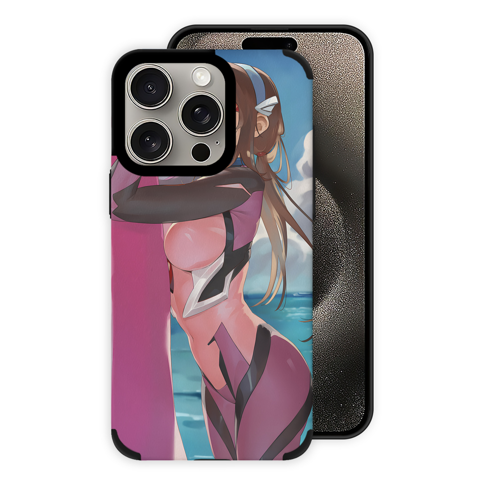 （画像用） EVA 新世紀エヴァンゲリオン 【iPhone15ProMax対応】 PUレザー スマホケース 耐衝撃＆黄変防止