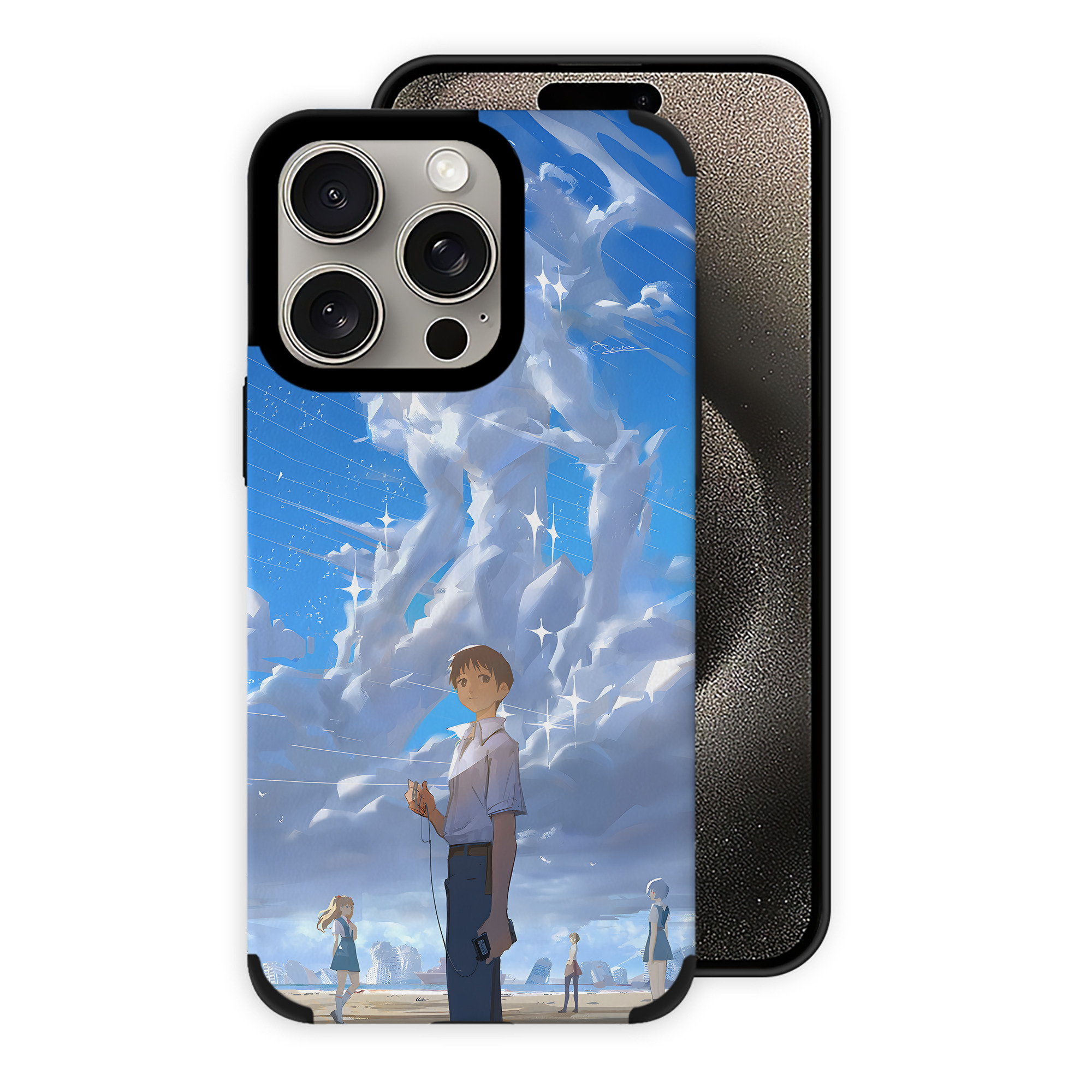 （画像用） EVA 新世紀エヴァンゲリオン 【iPhone15ProMax対応】 PUレザー スマホケース 耐衝撃＆黄変防止
