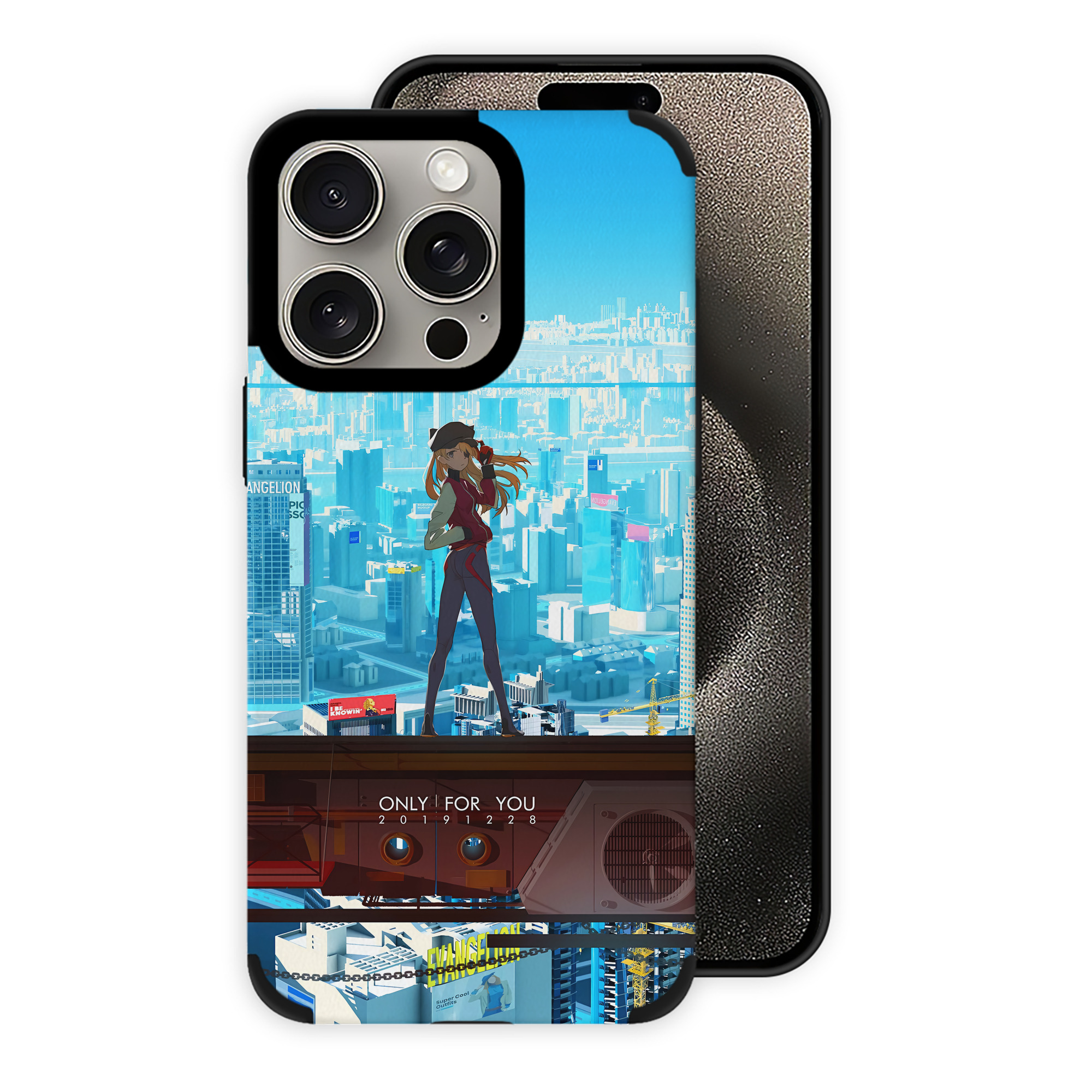 （画像用） EVA 新世紀エヴァンゲリオン 【iPhone15ProMax対応】 PUレザー スマホケース 耐衝撃＆黄変防止