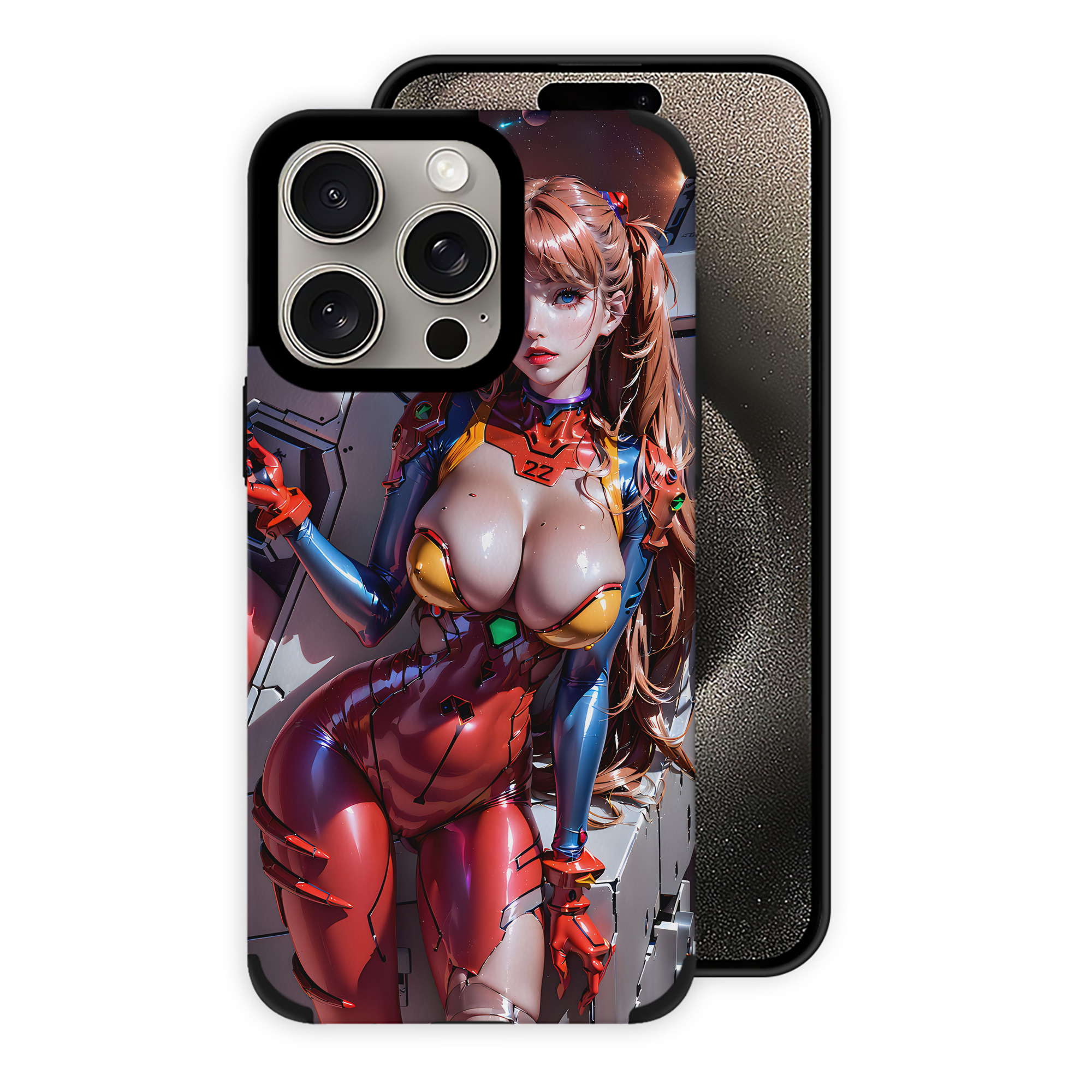 （画像用） EVA 新世紀エヴァンゲリオン 【iPhone15ProMax対応】 PUレザー スマホケース 耐衝撃＆黄変防止