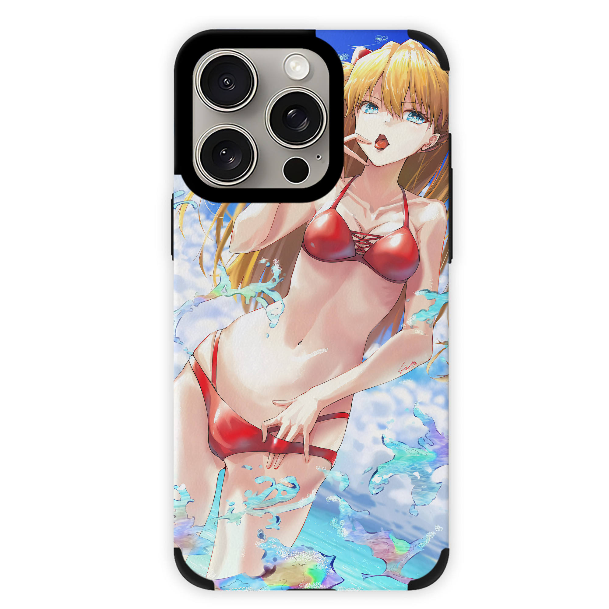 （画像用） EVA 新世紀エヴァンゲリオン 【iPhone15ProMax対応】 PUレザー スマホケース 耐衝撃＆黄変防止
