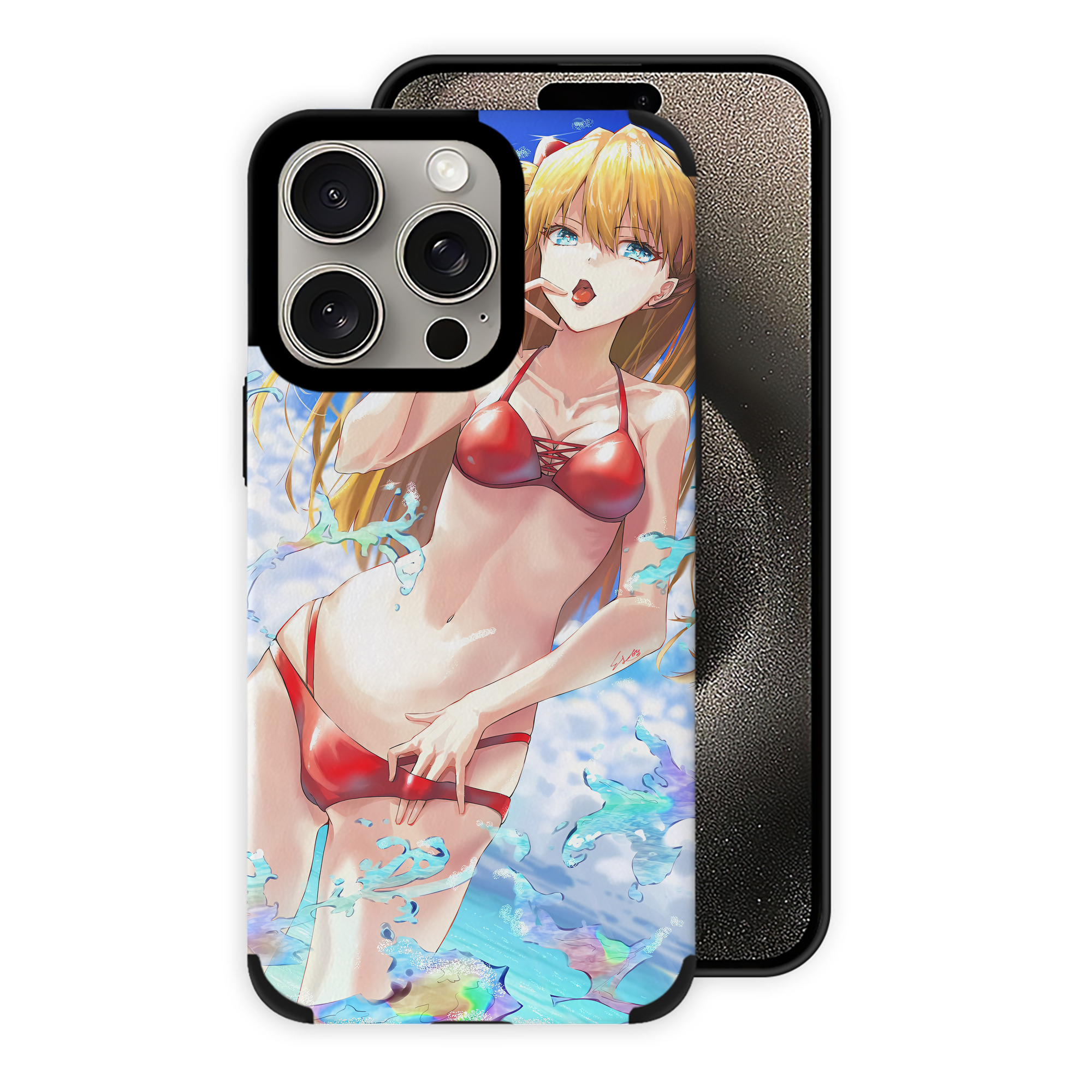 （画像用） EVA 新世紀エヴァンゲリオン 【iPhone15ProMax対応】 PUレザー スマホケース 耐衝撃＆黄変防止