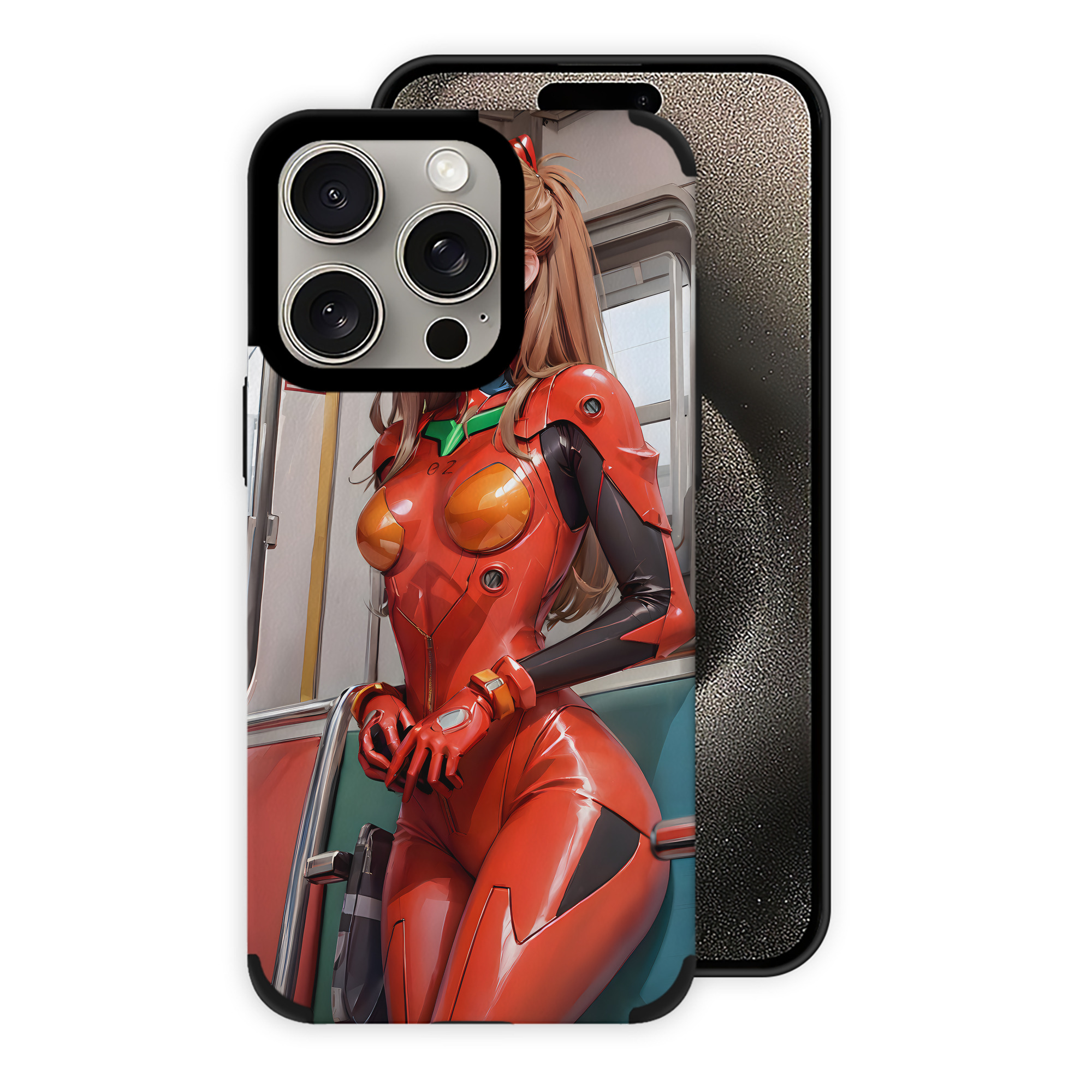 （画像用） EVA 新世紀エヴァンゲリオン 【iPhone15ProMax対応】 PUレザー スマホケース 耐衝撃＆黄変防止