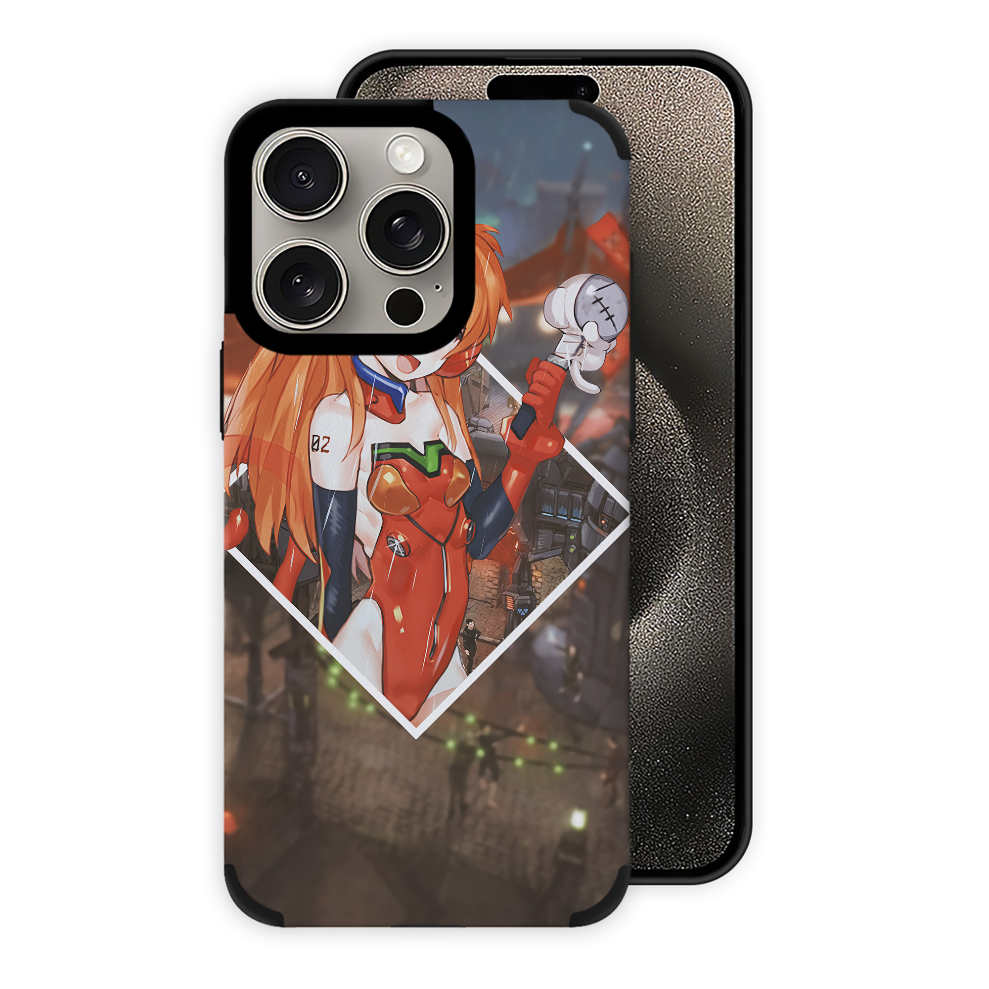 （画像用） EVA 新世紀エヴァンゲリオン 【iPhone15ProMax対応】 PUレザー スマホケース 耐衝撃＆黄変防止
