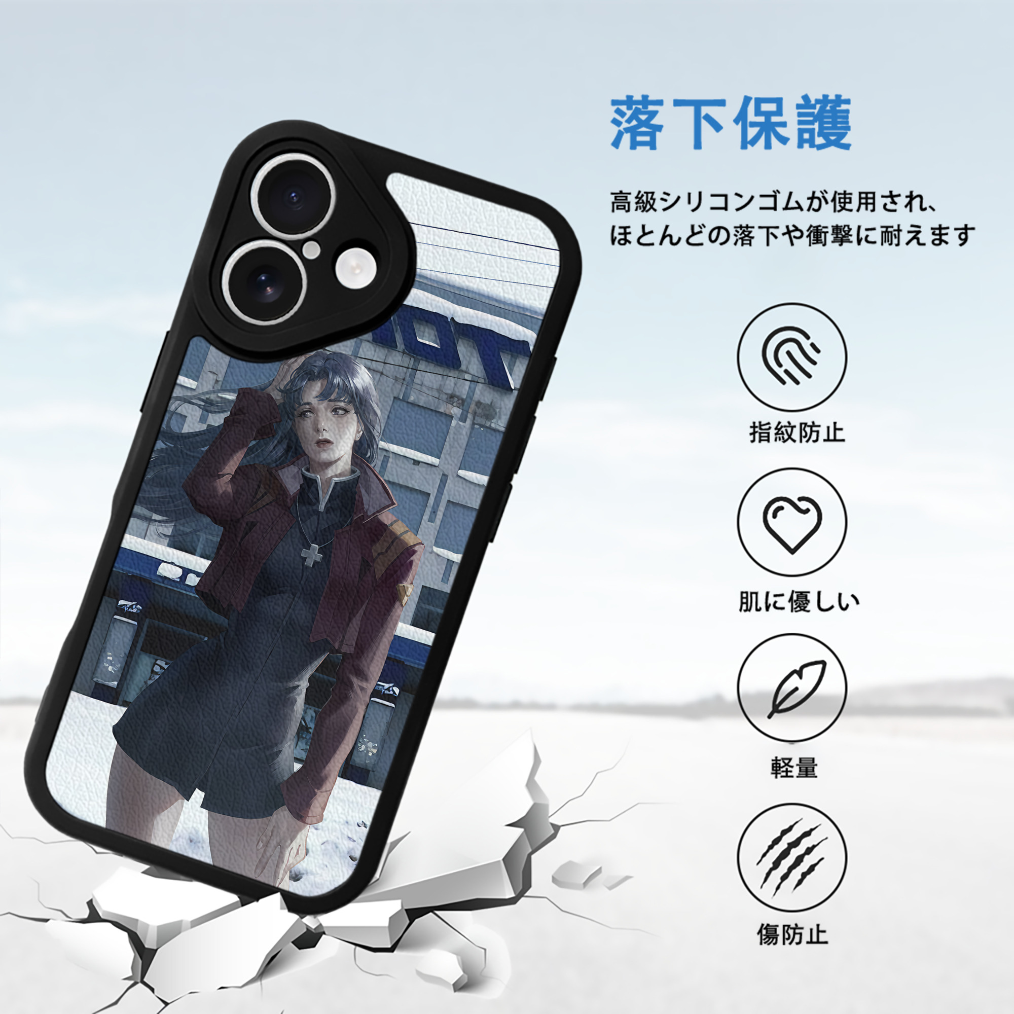 EVA 新世紀エヴァンゲリオン 【iPhone 16シリーズ対応】シリコンスマホケース（レザー調） 材質：シリコン