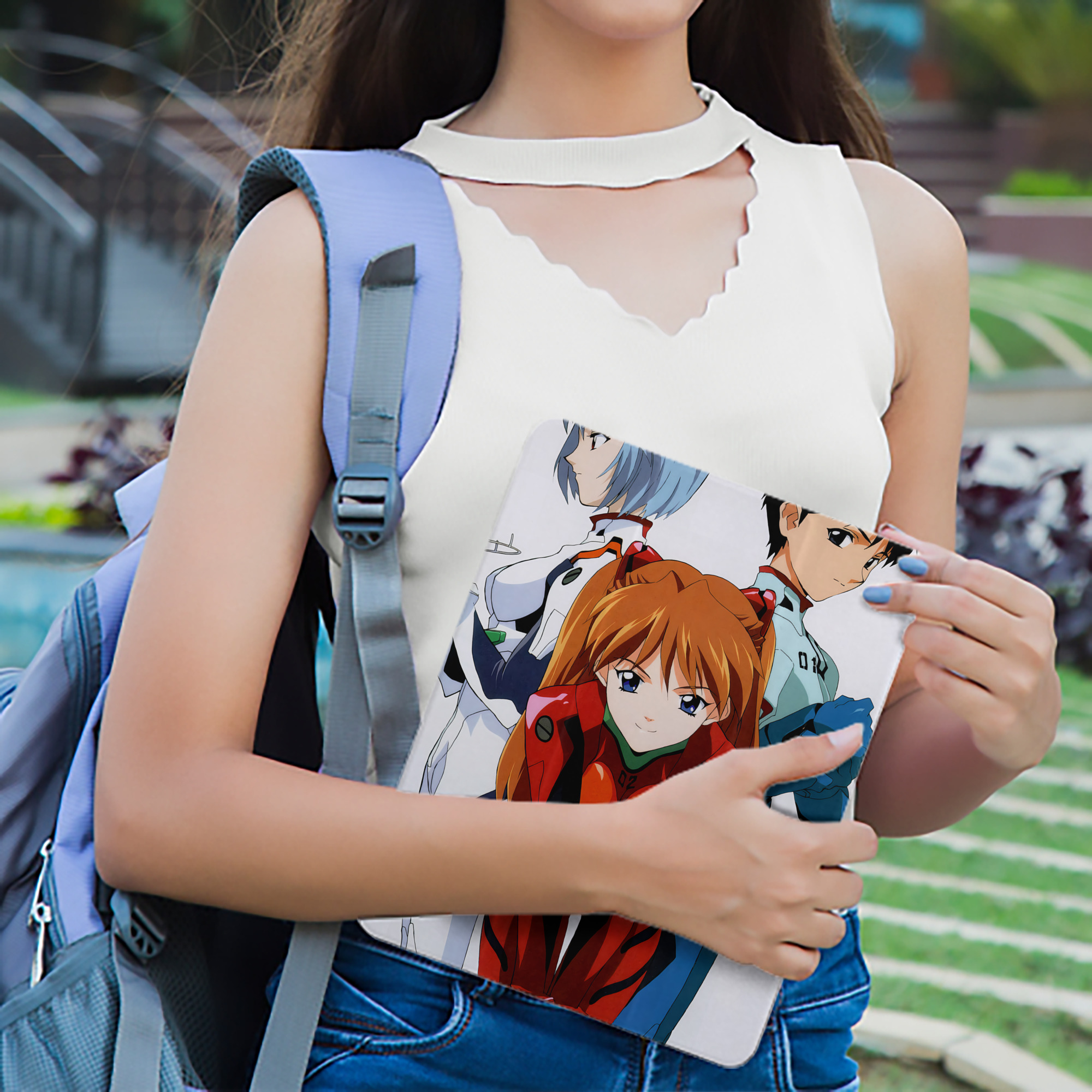 EVA 新世紀エヴァンゲリオン IPad ケース ペン収納付き 三つ折りスタンド PUレザー×シリコン 対応機種9.5/10.5/10.9インチ
