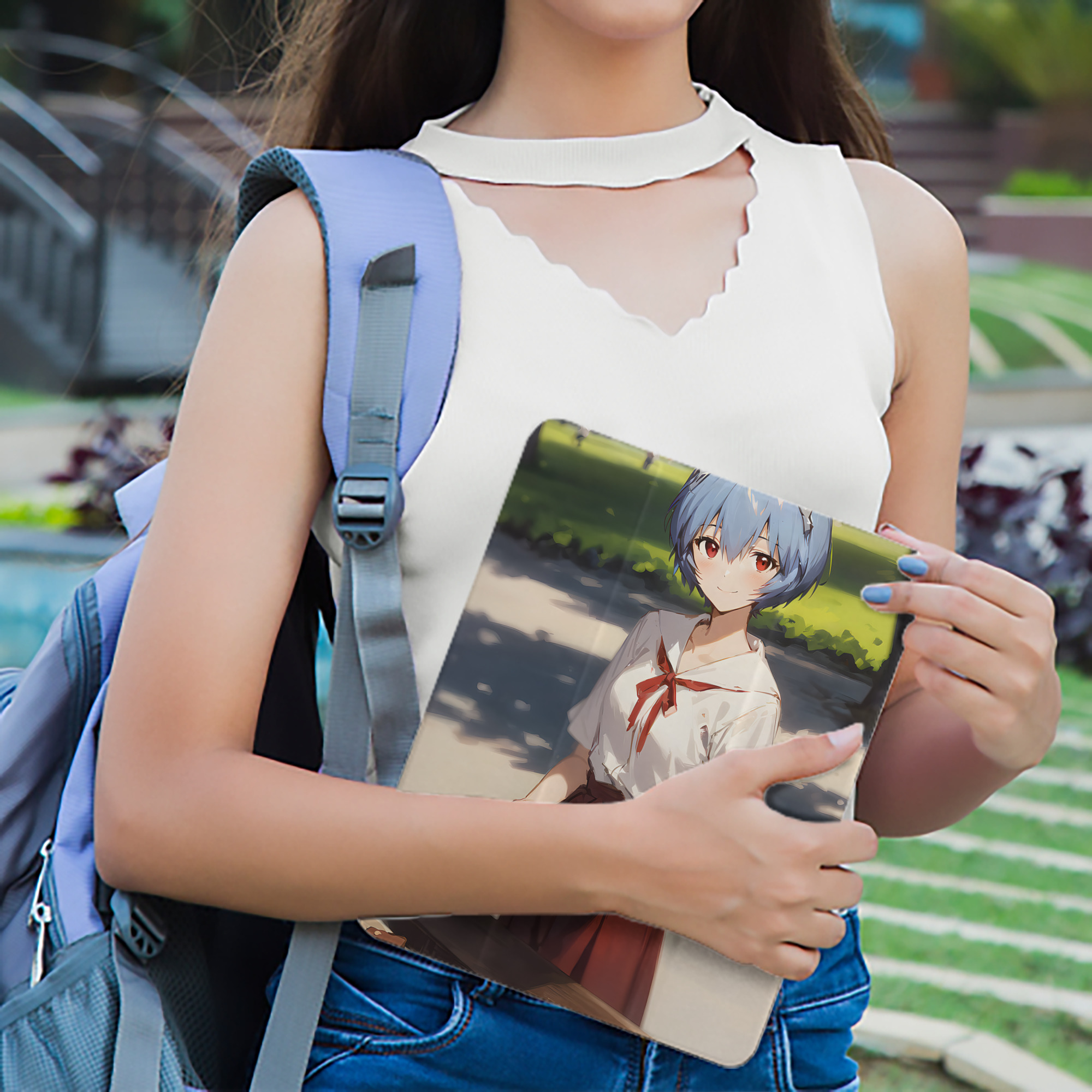 EVA 新世紀エヴァンゲリオン IPad ケース ペン収納付き 三つ折りスタンド PUレザー×シリコン 対応機種9.5/10.5/10.9インチ
