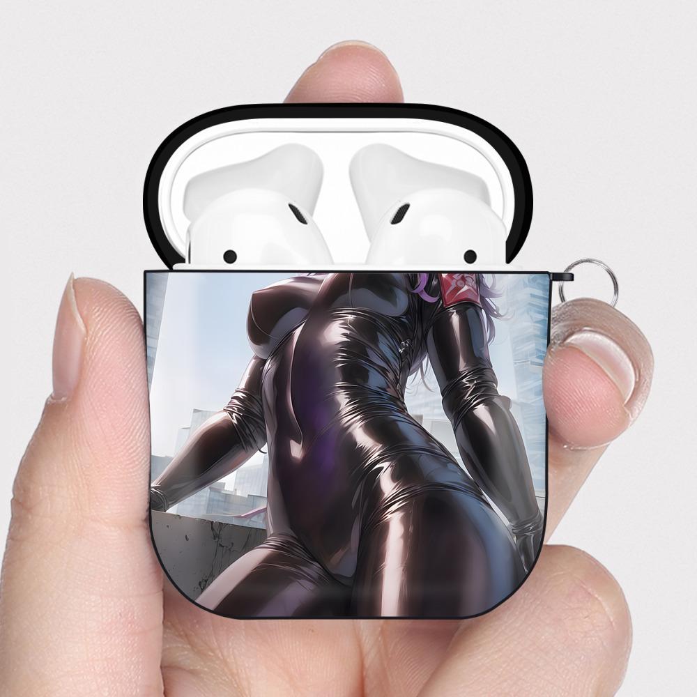 （画像用） EVA 新世紀エヴァンゲリオン AirPods 第2世代保護ケース ハードシェル ブラック 耐衝撃・防指紋・カラビナ付き