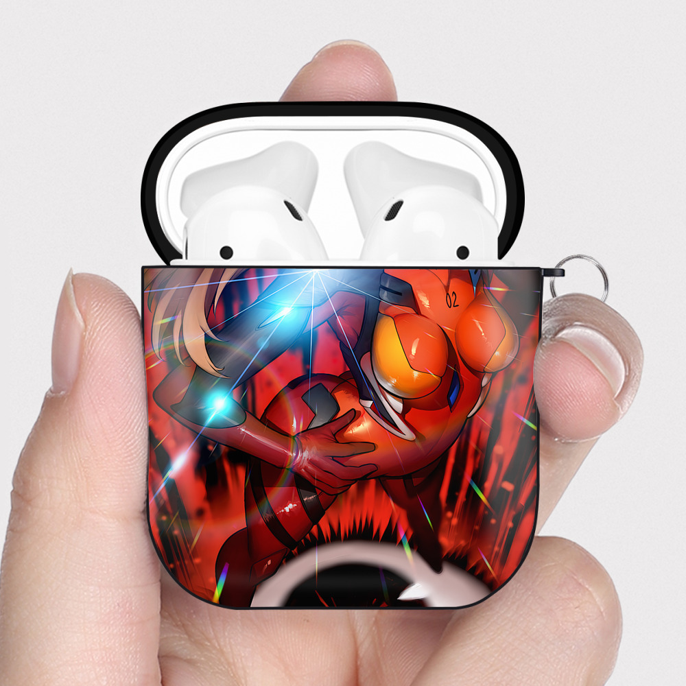 （画像用） EVA 新世紀エヴァンゲリオン AirPods 第2世代保護ケース ハードシェル ブラック 耐衝撃・防指紋・カラビナ付き