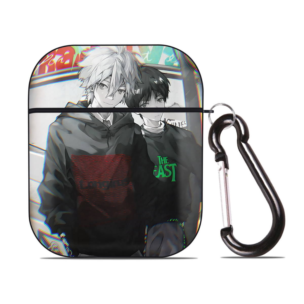 （画像用） EVA 新世紀エヴァンゲリオン AirPods 第2世代保護ケース ハードシェル ブラック 耐衝撃・防指紋・カラビナ付き