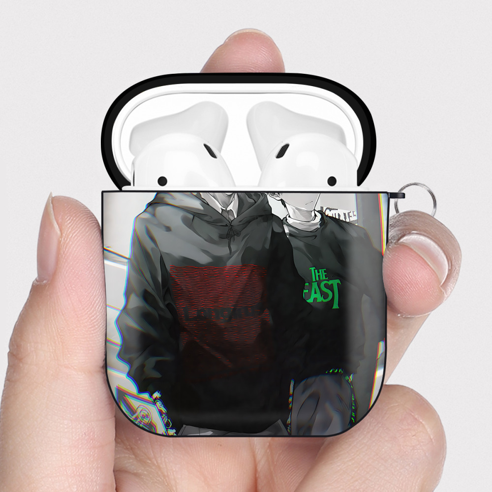 （画像用） EVA 新世紀エヴァンゲリオン AirPods 第2世代保護ケース ハードシェル ブラック 耐衝撃・防指紋・カラビナ付き