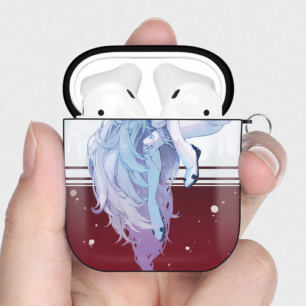 （画像用） EVA 新世紀エヴァンゲリオン AirPods 第2世代保護ケース ハードシェル ブラック 耐衝撃・防指紋・カラビナ付き