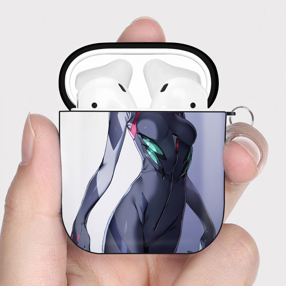 （画像用） EVA 新世紀エヴァンゲリオン AirPods 第2世代保護ケース ハードシェル ブラック 耐衝撃・防指紋・カラビナ付き