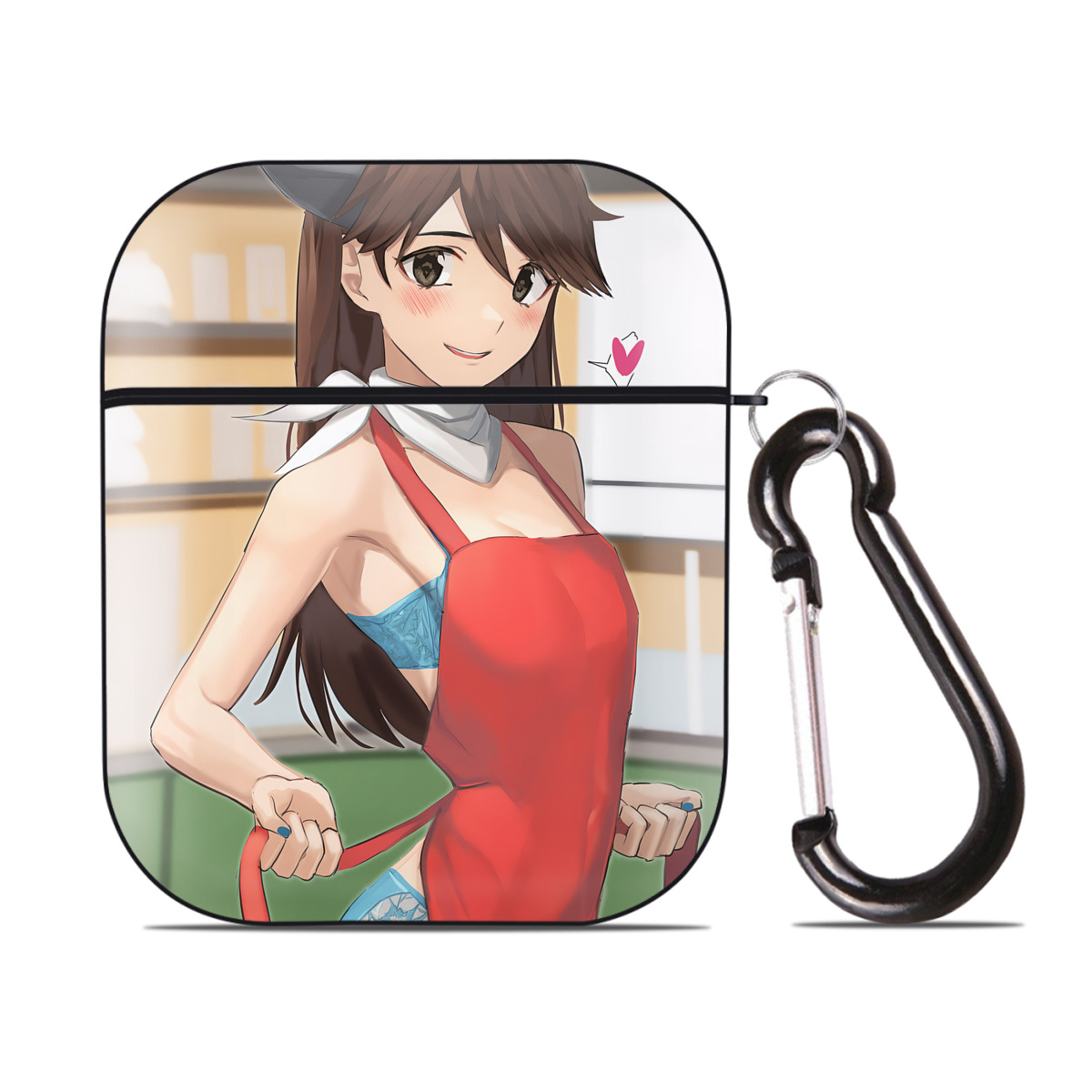 （画像用） EVA 新世紀エヴァンゲリオン AirPods 第2世代保護ケース ハードシェル ブラック 耐衝撃・防指紋・カラビナ付き