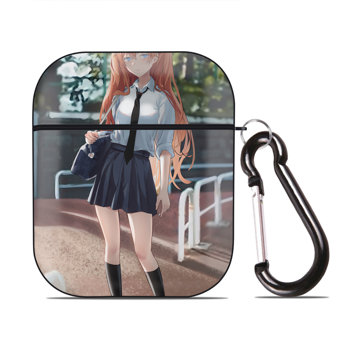 （画像用） EVA 新世紀エヴァンゲリオン AirPods 第2世代保護ケース ハードシェル ブラック 耐衝撃・防指紋・カラビナ付き