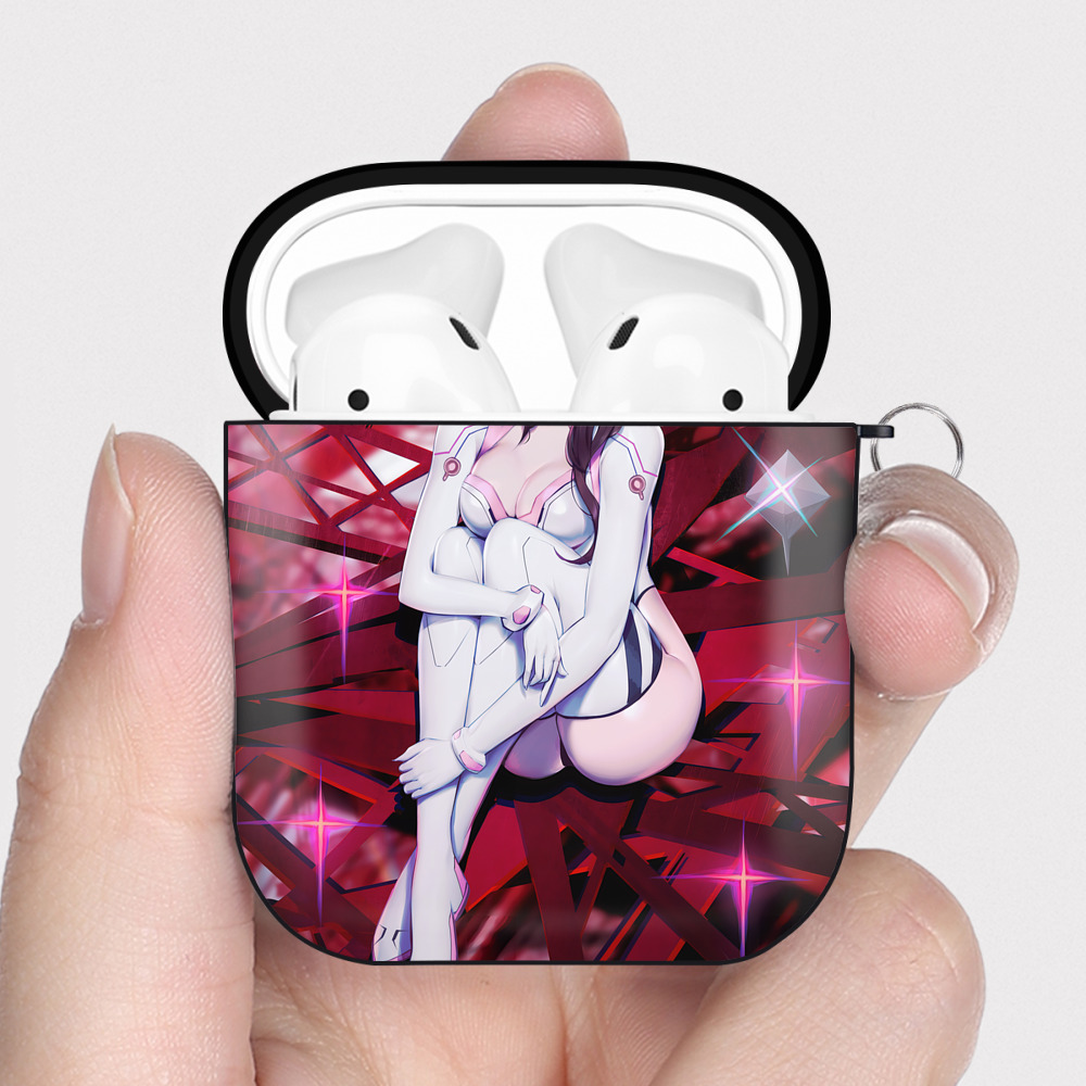 （画像用） EVA 新世紀エヴァンゲリオン AirPods 第2世代保護ケース ハードシェル ブラック 耐衝撃・防指紋・カラビナ付き