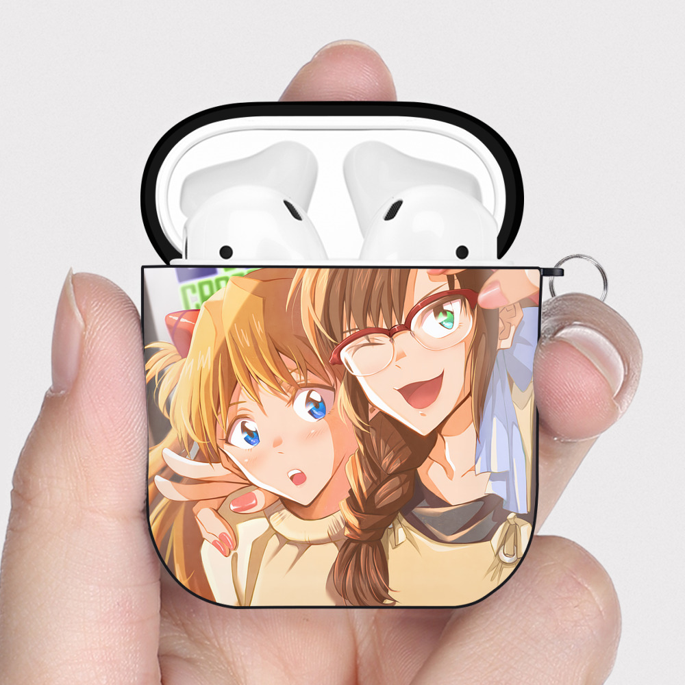 （画像用） EVA 新世紀エヴァンゲリオン AirPods 第2世代保護ケース ハードシェル ブラック 耐衝撃・防指紋・カラビナ付き