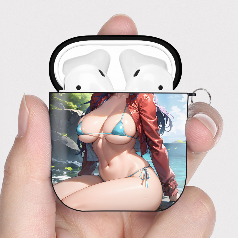 （画像用） EVA 新世紀エヴァンゲリオン AirPods 第2世代保護ケース ハードシェル ブラック 耐衝撃・防指紋・カラビナ付き