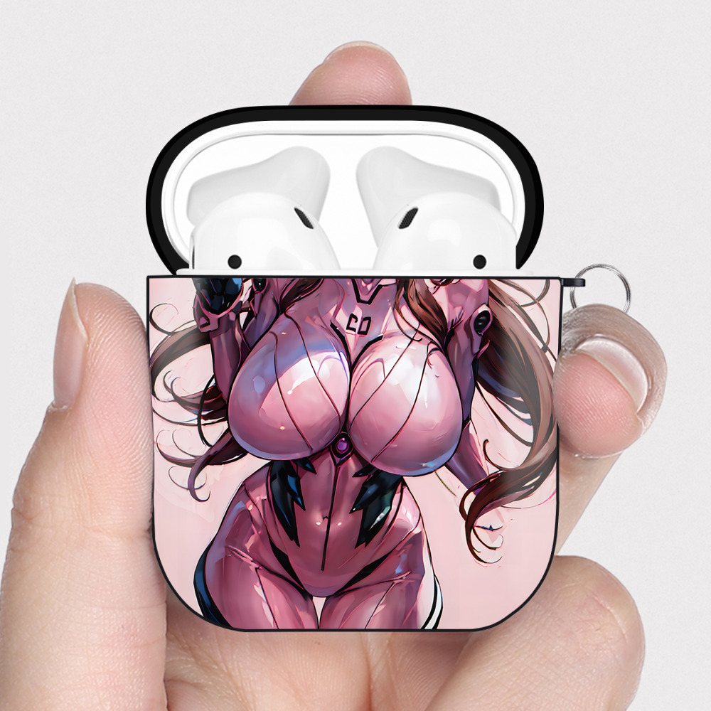 （画像用） EVA 新世紀エヴァンゲリオン AirPods 第2世代保護ケース ハードシェル ブラック 耐衝撃・防指紋・カラビナ付き